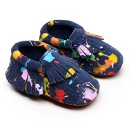 Twist - Luxury Suede Graffiti Baby Moccasins