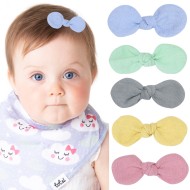 Liliana - Soft Fabric Mini Bow Baby Hair Clips