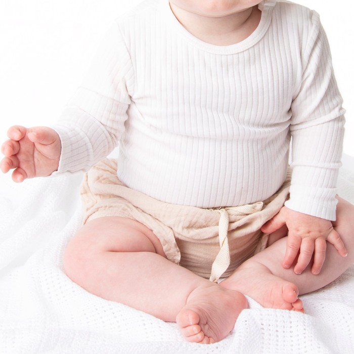 Faye - Cream Beige Luxury Baby Bloomers