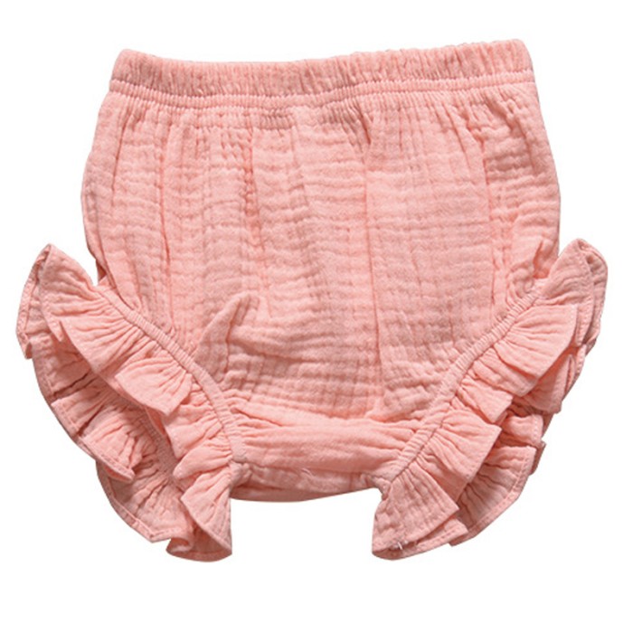 Ayra - Peach Ruffle Baby Bloomers