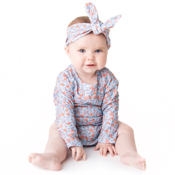 Luna - Luxury Floral Romper + Free Headband