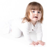 Blake - Luxury Short Sleeve Ribbed Baby Romper