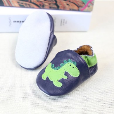 Dino - Luxury Leather Soft Sole Baby Booties
