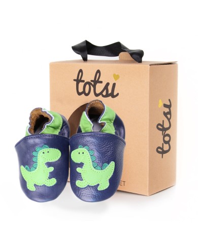 Dino - Luxury Leather Soft Sole Baby Booties