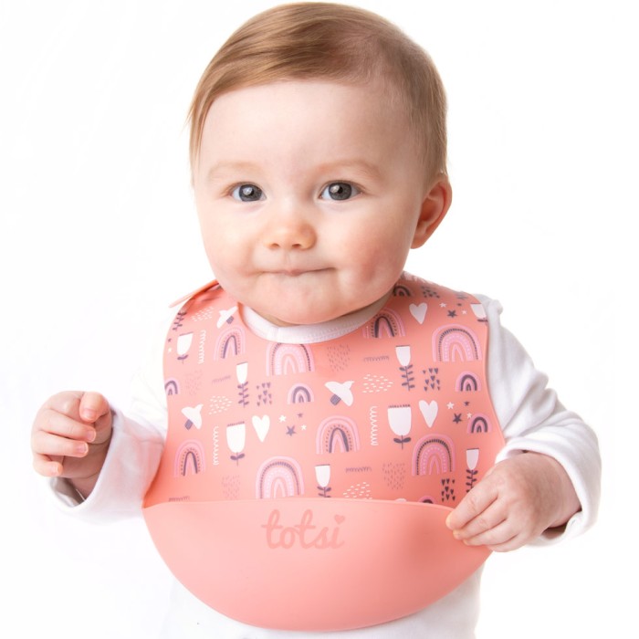Coral Rainbow - Luxury Silicone Bib