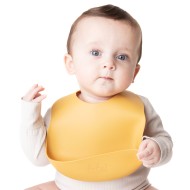 Mustard - Luxury Waterproof Silicone Baby Bib