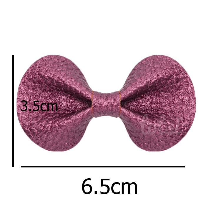 Sadie - Luxury Leather Mini Bow Baby Hair Clips