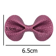 Sadie - Luxury Leather Mini Bow Baby Hair Clips