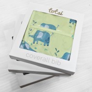 Nelly The Elephant - Long-Sleeve Coverall Weaning Bib