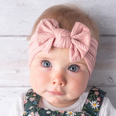 Esme - Luxury Cable Knit Bow Baby Headband