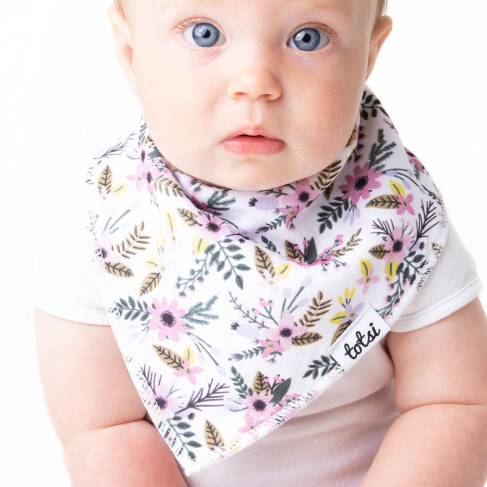Violet - Luxury Floral Baby Bandana Bib
